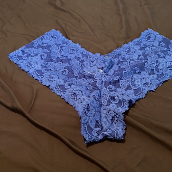 Lacy purple booty shorts by Fredericks of Hollywood - Picture 2 of 4